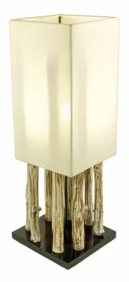 Lampe Tischlampe aus Holz Holzlampe Tischleuchte Treibholz 51cm hoch - Bild 1 von 3