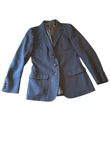Sachiel Womens Navy Wool Blazer Jacket W/ Notch Pockets & Button Detail Size M - Picture 1 of 4