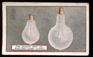 Tobacco Card, Gallaher, THE REASON WHY, 1924, Electric Lamp Glows, #33