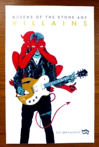 PÓSTER ENMARCADO Queens of the Stone Age Villanos Álbum Disco Promo RARO QOTSA - Imagen 1 de 4