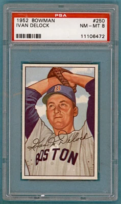 1952 Bowman Ivan Delock – #250 PSA 8! Red Sox!  - Image 1 of 2