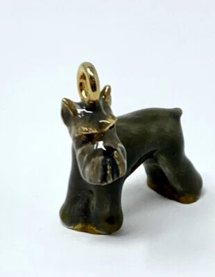 Erwin Perla Schnauzer Esmalte Adorable Perro Perro Colgante Dije Foto 1 de 4