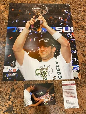 Aaron Rodgers signed 16x20 JSA inscription rare! - Image 1 of 4