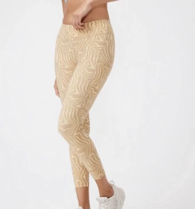 Outdoor Voices Pampas Swirl Zoom Superform 7/8 Yellow Tan Leggings Pocket ( M ) - Picture 1 of 4