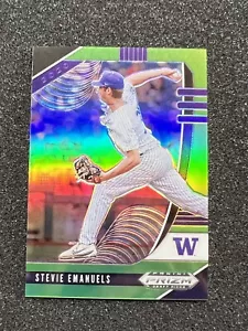 2020 Panini Prizm Draft Picks Green  /75 Stevie Emanuels Oakland Athletics A’s - Picture 1 of 1