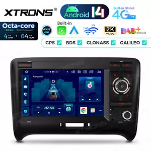 Android 14 8Core 4G+64GB Car Screen GPS Stereo Radio Car Play For Audi TT MK2 - Picture 1 of 19