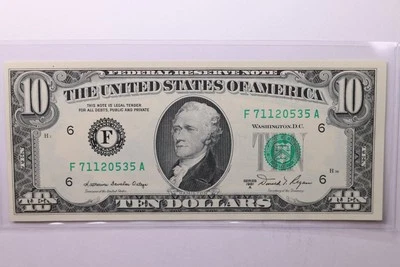 1981-A $10 Federal Reserve Note. Crisp Uncirculated., Store Sale #035063 - Image 1 of 2