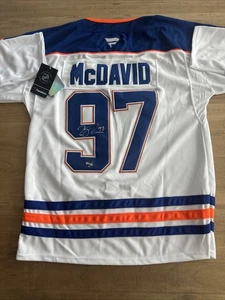 Edmonton Oilers Connor Mcdavid Autographed Signed Jersey White COA New Tags - Picture 1 of 8