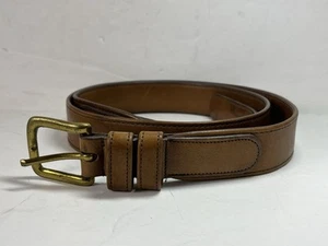 Vtg Coach Tanned Cowhide Brown Leather Belt Men Sz 40 Made in USA Brass Buckle - Picture 1 of 12