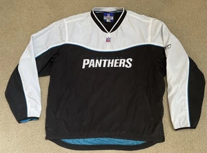 Carolina Panthers Reebok NFL On Field Pullover Player Black Windbreaker Sz XL - Picture 1 of 13