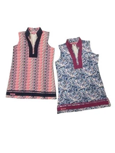Lot 2 Simply Southern Girls Youth Large Dress Size 12 / 14 Coastal Preppy Vacay - Picture 1 of 8