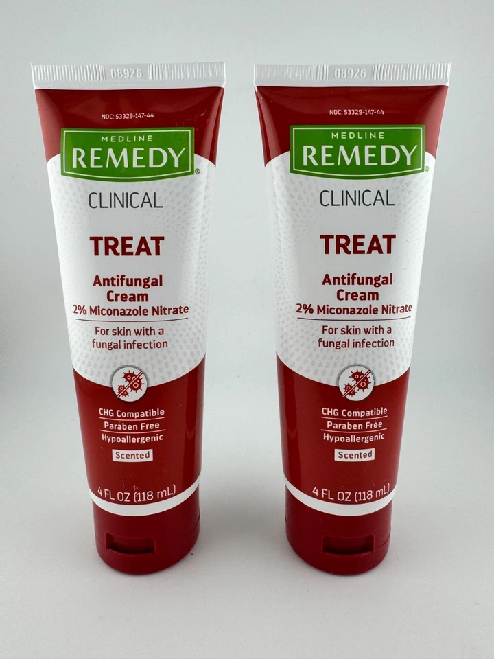 Medline Remedy Clinical Antifungal Cream 2% Miconazole 4oz – 2 Pack - Image 1 of 2