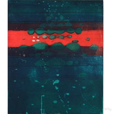 WILLIBRORD HAAS FARBRADIERUNG ROTES BAND TIEFE SEE LIMITIERT BERLIN VP: 600€*	 - Bild 1 von 4