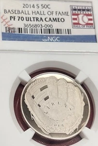 2014 S NGC PF -70! BASEBALL HALL OF FAME COMMEMORATIVE HALF - Picture 1 of 2