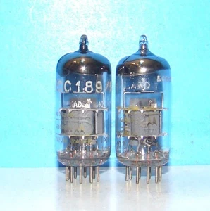 6ES8 ECC189 Motorola Golden M radio amplifier audio vacuum tubes 2 valve Holland - Picture 1 of 3