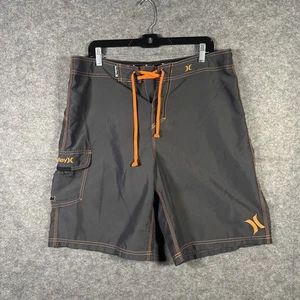 Bañador Hurley Board Shorts Para Hombre S: 34 Gris Naranja Bolsillo Carga Cordón - Imagen 1 de 7