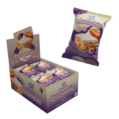 PRIME BITES PROTEIN BROWNIE Colágeno Bajo en Azúcar Golosina 12 por Caja PB&J Foto 1 de 4