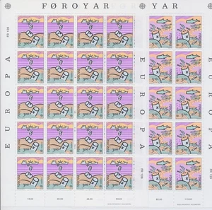 1986 EUROPE CEPT Faeroer, 2 Nature and Environment Mini Sheets - MNH** - Picture 1 of 1