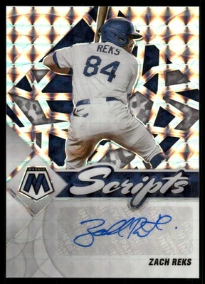 2022 Panini Mosaic Scripts Holo #20 Zach Reks Auto - BB - Image 1 of 2