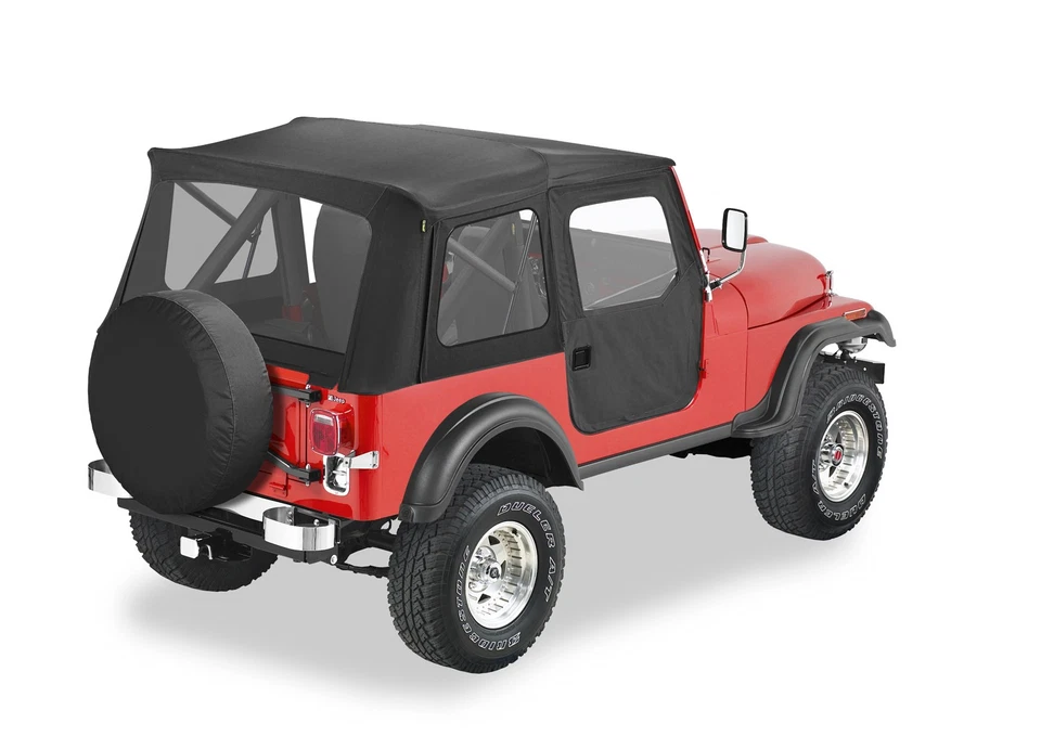Bestop Supertop Classic Soft Top Black Denim for 76-83 Jeep CJ5 51597-15 - Image 1 of 1