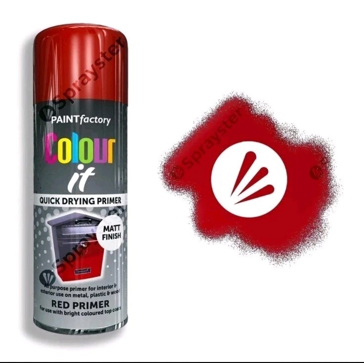 Red Primer Quick Drying Spray Paint - Paint Factory - 400ml All Purpose  - Image 1 of 1