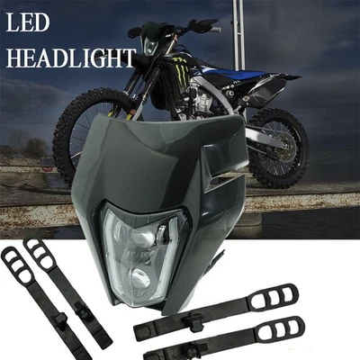 Faro LED NEGRO carenado para moto de cross Honda CRF250F CRF450R/X CRF250R XR400 Foto 1 de 4