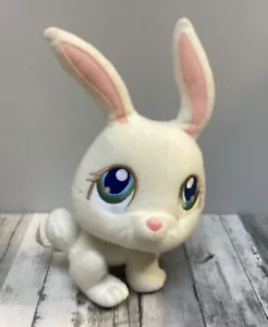 RARE Littlest Pet Shop 2005 Bobble Head Plush White Bunny Blue Eyes - Picture 1 of 4
