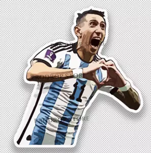 Argentina Angel Di Maria 11 World Cup Qatar Decal Sticker Messi D10S GOAT - Picture 1 of 2
