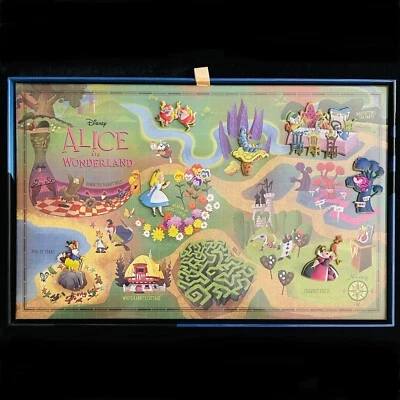 LE 400 WDI Alicia en el País de las Maravillas Mapa Caja Set Cheshire MOG D23 Expo Disney Pin 2024 Foto 1 de 2