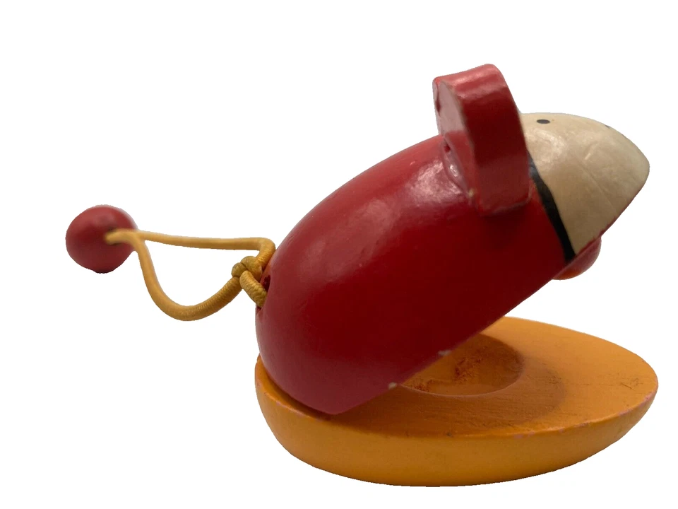 GOKI Ratón Madera Castañuela Rojo Hecho en Alemania Juguete Foto 1 de 4