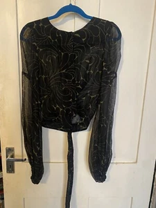 Original Biba Banana Print Blouse Black - Picture 1 of 5