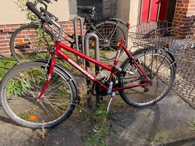 Fahrrad 26 Zoll Germatec rot Damen Kinder mit Korb - Bild 1 von 2