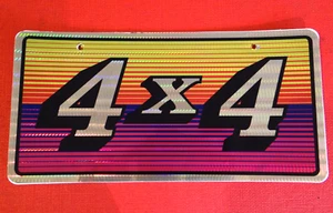 Vintage HOLOGRAFISCHES 4X4 NUMMERNSCHILD TOYOTA LANDCRUISER ROVER JEEP 80’s 90’s - Bild 1 von 6
