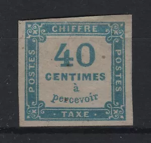 FRANCE YVERT TAXE 7 SCOTT POSTAGE DUE J 8 " 40c BLUE " MH VF MUST SEE P771 - Picture 1 of 1