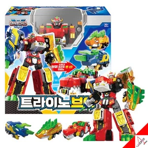 Mini Force V-Rangers TRINO-V Transformer Car Robot Toy Stego Tyranno Trice 2022 - Picture 1 of 8