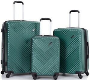 Travelhouse 3 Piece Hardside Luggage Set Hardshell Expandable Lightweight 🔥