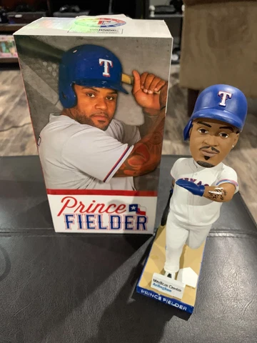 2015 Texas Rangers Prince Fielder Bobblehead White Jersey Giveaway Cover