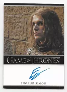 2013 GAME OF THRONES SEASON 2 BORDER AUTOGRAPH Eugene Simon as Lancel Lannister - Picture 1 of 1