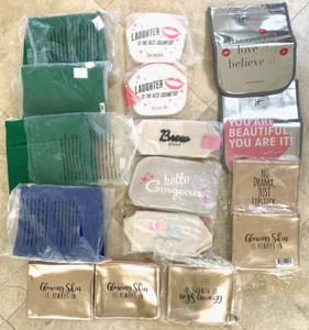 Benefit, IT, Ulta, L&T Cosmetics Bag Case Travel Tote Pouch Wholesale lot of 16 - Picture 1 of 1