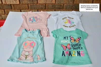 TOPS CARTER'S NIÑAS - TALLA 4T - TOTAL DE 4 TOPS - ROSA, AZUL LT, BLANCO, VERDE Foto 1 de 4