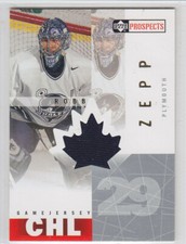 2000-01 UD CHL PROS AND PROSPECTS ROB ZEPP GAME USED JERSEY Upper Deck Whalers