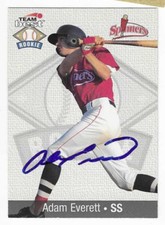 ADAM EVERETT 1999 TEAM BEST AUTOGRAPHED SIGNED # 23 LOWELL SPINNERS RED SOX