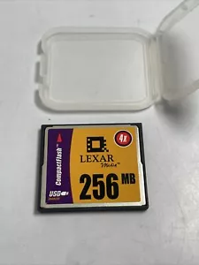 Vintage Lexar 256MB Compact Flash memory card IBM With Case - Picture 1 of 3