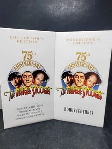 The Three Stooges 75th Anniversary Collectors Edition 2 pk vhs - Picture 1 of 6