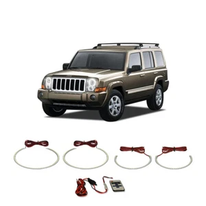 Kit de anillo de halo de faros LED RF blanco brillante para Jeep Commander 06-10 - Imagen 1 de 3