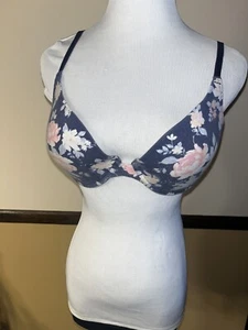 Forever 21 Damen BH GEBLÜMT BLAU -36B - Bild 1 von 5