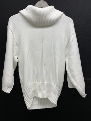 Pria Women's White Sweater, Long sleeve, Turtle neck, Size L - Image 1 of 3