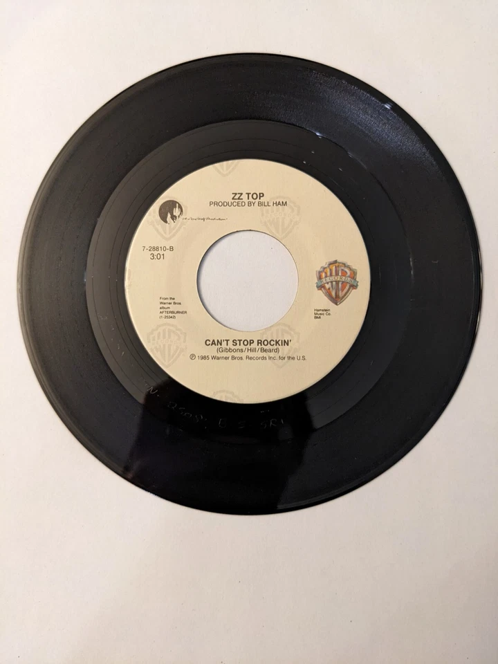 ZZ Top – Stages / Can't Stop Rockin' 1985 7" Single 7-28810 Excellent - Image 1 of 4