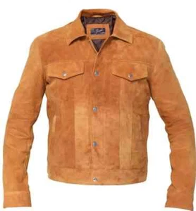 Levi's Herren Wildleder Leder Trucker Jacke Klassische Motorradjacke - Bild 1 von 3