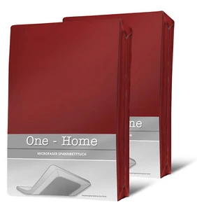 Microfaser Spannbettlaken rot 90x200 cm - 100x200 cm Spannbetttuch 2er Set - Bild 1 von 5